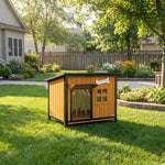 Niche pour chien extérieure résistante aux intempéries cabane pour chien avec plancher amovible