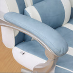 Chaise gaming, fauteuil gaming ergonomique avec repose-pieds, hauteur réglable, dossier inclinable, 63x63x123cm, bleu