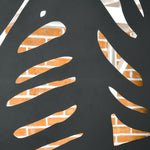 Panneau brise vue décoratif extérieur noir à motif végétal en métal - 122 x 45 x 198 cm