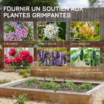Treillis de jardin lot de 2 support pour plantes grimpantes en métal - 51 x 152 cm noir