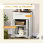 Meuble de rangement buffet multi-rangements 2 portes avec étagère réglable 1 tiroir, dim. 60L x 30P x 87,5H cm