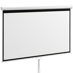 100-Zoll TV- und Heimkino-Projektionsleinwand, 16:9 4K HD-Projektor, Wand- oder Deckenmontage