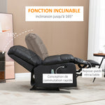 Fauteuil de massage fauteuil de relaxation massant avec dossier inclinable manuellement et repose-pied chaise TV