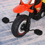 Tricycle Enfants Moto Cross Effets musicaux et Lumineux Coffre Rangement Rouge