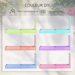 Jardinière avec treillis bac à fleurs jardinière de jardin dim. 230L x 60l x 110H cm effet bois naturel