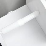 Meuble de salle de bain support papier toilette avec placard et étagères réglables 20 x 20 x 80 cm blanc