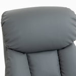 Draaibare relaxfauteuil, verstelbaar met voetensteun, tot 150 kg, voor woonkamer, slaapkamer, thuisbioscoop, grijs