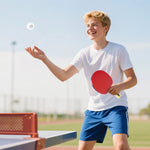 Lot  de 4 raquettes de ping-pong, tennis de table 4 raquettes 8 balles 1 sac pour amateurs débutants experts