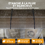 Auvent de porte toit marquise en polycarbonate auvent de porte d'entrée bord en aluminium contre la pluie et UV