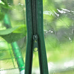 Serre de jardin avec étagères 3 niveaux, serre de balcon, châssis en acier, porte zippée enroulable, pour légumes plantes fleurs, intérieur et extérieur, 143x143x195cm, transparent