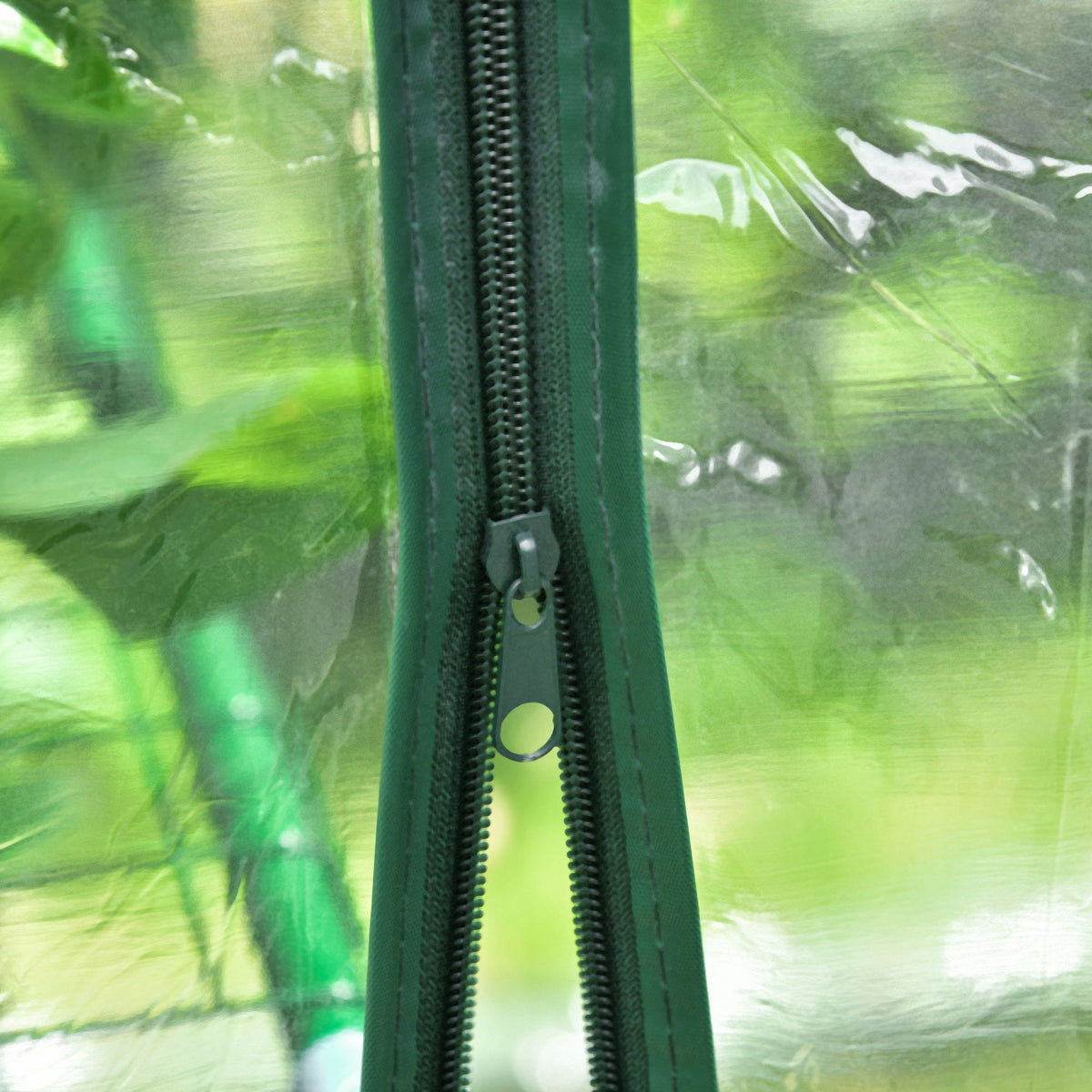 Serre de jardin avec étagères 3 niveaux, serre de balcon, châssis en acier, porte zippée enroulable, pour légumes plantes fleurs, intérieur et extérieur, 143x143x195cm, transparent