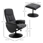 Fauteuil relax avec repose-pied fauteuil de relaxation relaxant pivotant 360° et dossier inclinable pour TV