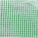 Bâche de Rechange Serre Tunnel 9 m², bâche 3 x 3 x 2 m PE Anti-UV imperméable 6 fenêtres + Porte Enroulable zippée Vert foncé