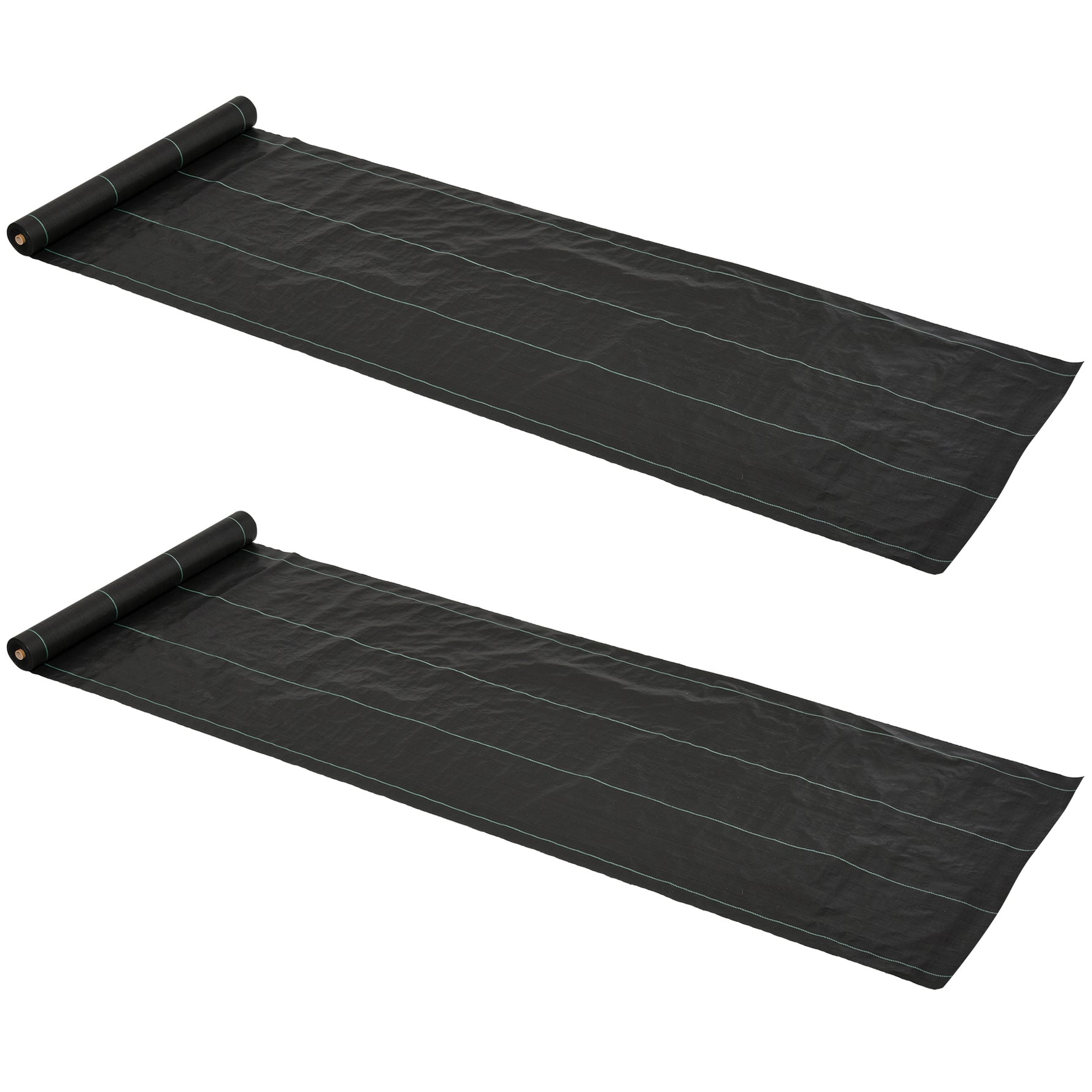 Lot de 2 toiles de paillage - Toile anti mauvaises herbes - toile de paillage anti mauvaises herbes 100 g/m²