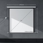 Écran de projection motorisé 85 pouces, 4K HD électrique, montage mural ou plafond, panneau de commande et télécommande