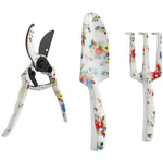 Ensemble d'outils de jardinage 3 pièces en aluminium avec sécateur, truelle de jardin, râteau à main, idéal pour taille