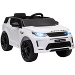 Voiture électrique pour enfants Land Rover Discovery Sport, 12V avec télécommande, lumières LED, pour 3-6 ans, blanc
