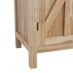Table de rempotage armoire de rangement avec 2 étagères, plateau galvanisé patins antidérapants en bois sapin