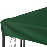 Toile de rechange pour pavillon tonnelle tente 3 x 4 m polyester haute densité 180 g/m² vert