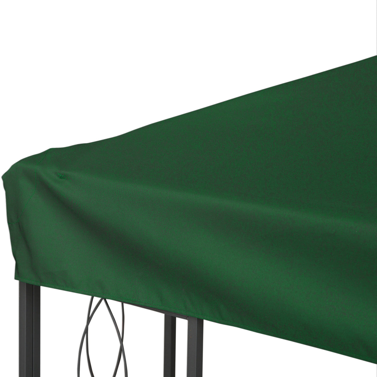 Toile de rechange pour pavillon tonnelle tente 3 x 4 m polyester haute densité 180 g/m² vert