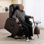 Fauteuil releveur électrique, fauteuil relax électrique, repose-pied, dossier inclinable, port USB, 83x95x107cm, marron