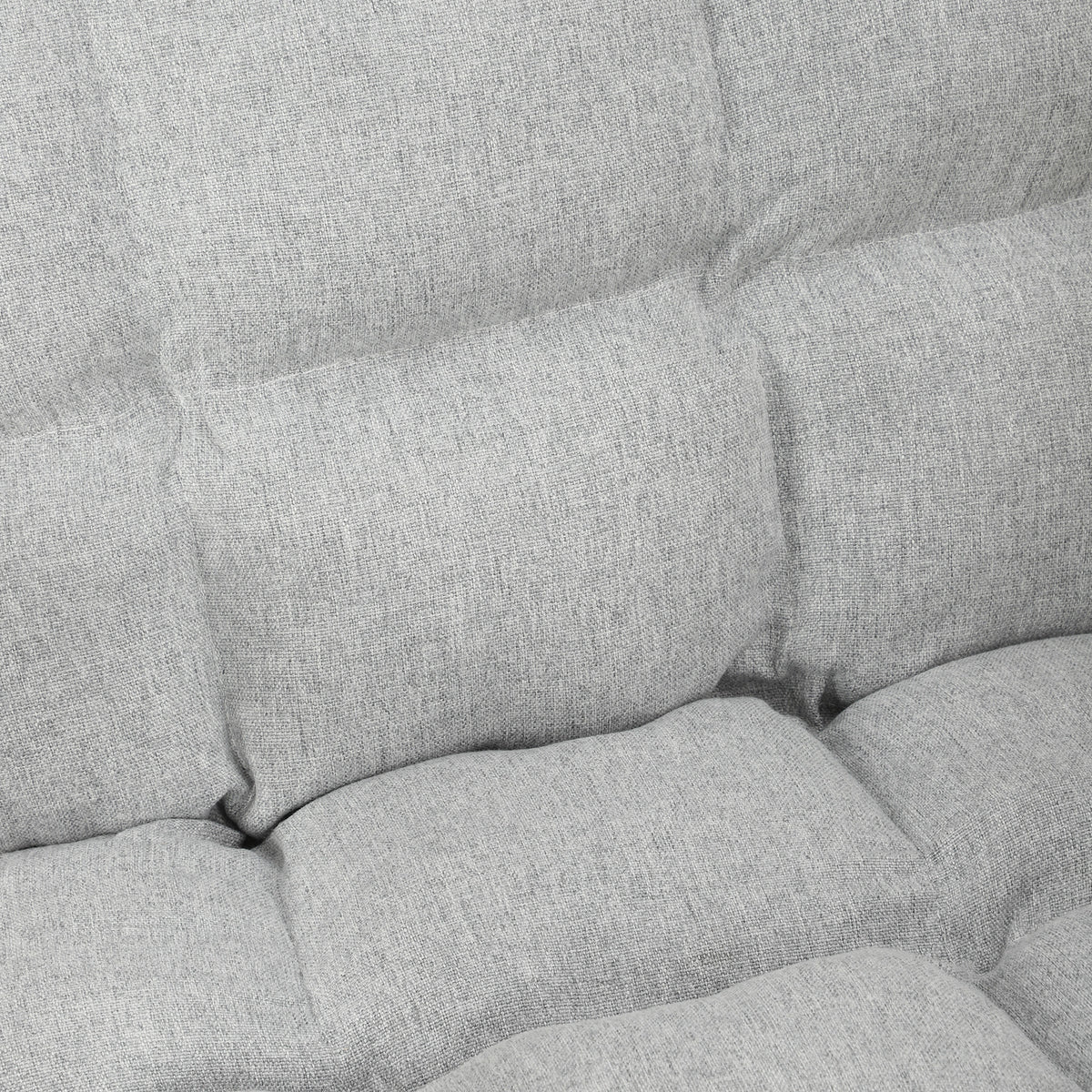 Poltrona a dondolo con poggiapiedi regolabile, sedia a dondolo con gambe in legno di betulla, 67x93x105 cm, grigio chiaro