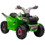 Elektro-Quad für Kinder, 6V-Batteriefahrzeug mit Vorwärts- und Rückwärtsgang, 70L x 41,5B x 48,5H cm, Grün