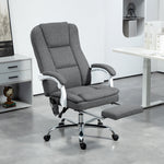Fauteuil de bureau massant et chauffant chaise de bureau avec hauteur réglable dossier inclinable 66x60x113-121cm gris