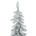 Künstlicher Weihnachtsbaum mit Stahlständer, 253 beschneite Zweige, klappbarer Fuß, Höhe 135 cm, grün