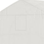 Serre de jardin tunnel 10,4 m² serre de jardin anti-UV porte zippée enroulable fenêtres maille 350 x 300 x 200 cm blanc