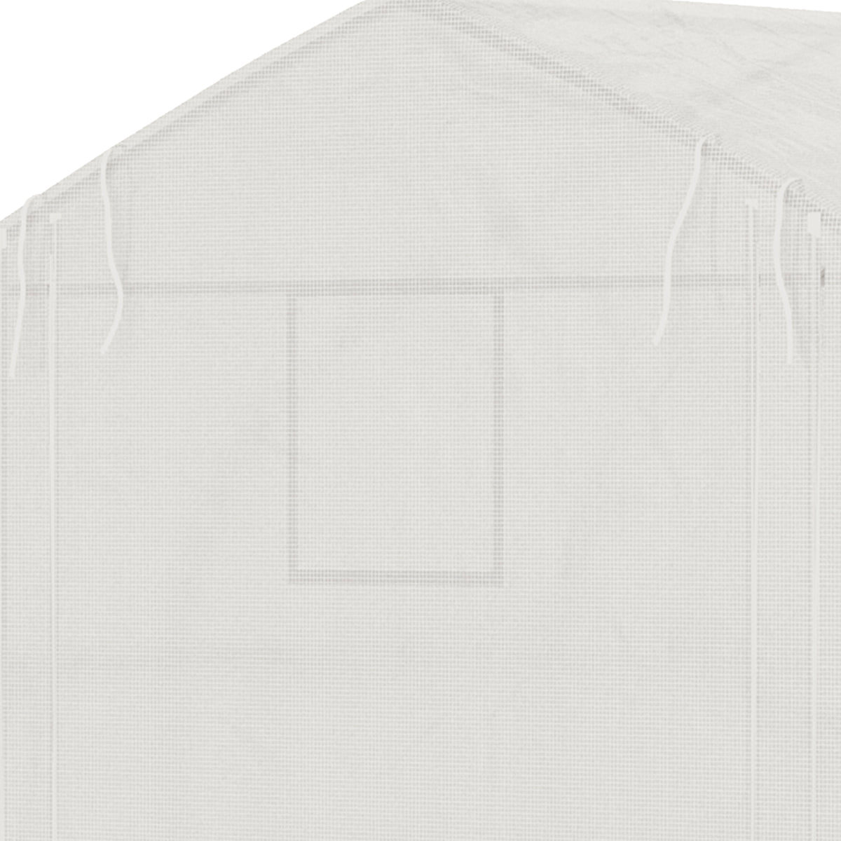 Serre de jardin tunnel 10,4 m² serre de jardin anti-UV porte zippée enroulable fenêtres maille 350 x 300 x 200 cm blanc