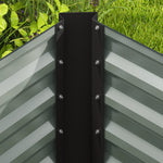 Lot de 2 lits de jardin surélevés carrés potagers cadre en acier galvanisé fond ouvert 120 x 60 x 60 cm gris foncé