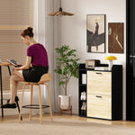 Meuble à chaussures 15 paires, armoire à chaussures moderne avec 2 tiroirs rabattables, 83x24x90,5cm, noir