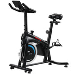 Cyclette da Spinning Connessa con App Zwift e Kinomap Magnetica Silenziosa Schermo LCD 98 x 57 x 120 cm Nero
