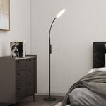 Lampadaire sur pied de salon avec télécommande, contrôle tactile, température couleur et luminosité réglables, noir