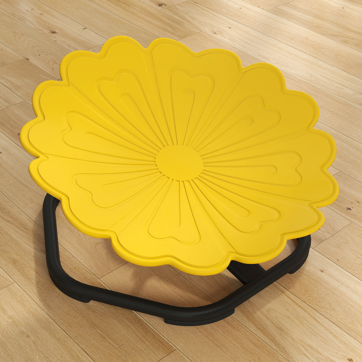 Chaise pivotante sensorielle pour enfant, siège pivotant pour l'entraînement de l'équilibre et de la coordination, jaune