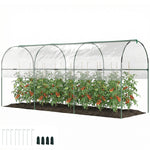 Serre de jardin serre à tomates 4 arceaux en acier bâche en PVC 4 x 1,2 x 1,7 m vert