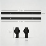 152,5 CM Quincaillerie de porte coulissante pliante kit de rails de porte de grange coulissante en acier pour 2 portes
