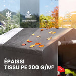 Abri de jardin tente de stockage imperméable abri moto porte enroulable fermeture éclair, 300 x 300 x 210 cm, gris foncé