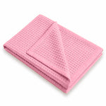 couverture nid abeille rose legere coton gots