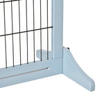 Barrière de sécurité pour chien extensible longueur réglable 104-180 x 36 x 69 cm pin bleu gris