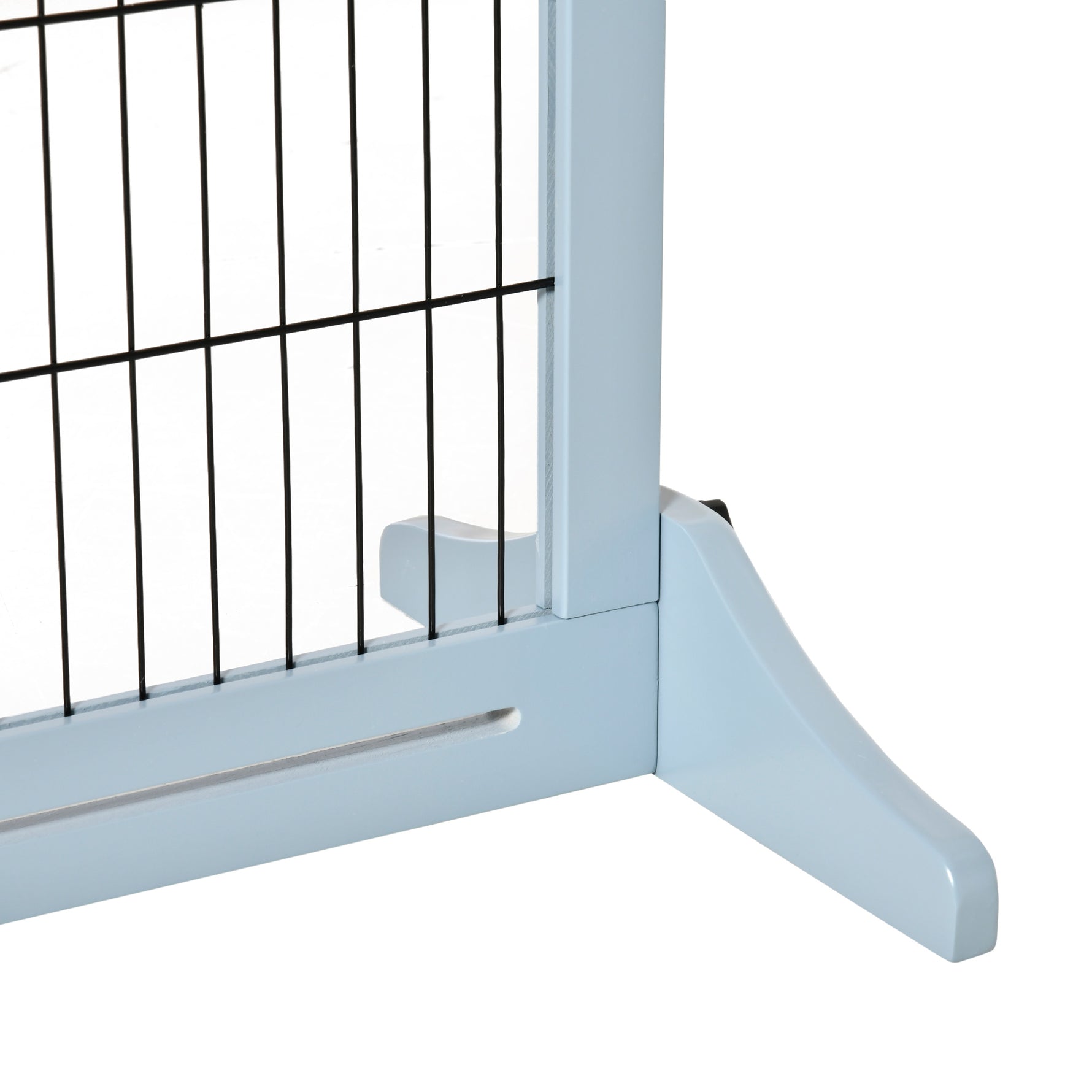 Barrière de sécurité pour chien extensible longueur réglable 104-180 x 36 x 69 cm pin bleu gris