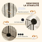 Cage parc enclos pour animaux domestiques bords arrondis fil en acier 140 x 70 x 35 cm noir