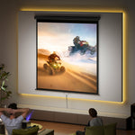 Écran de projection TV et Home Cinema de 99 Pouces vidéo projecteur 1:1 4K HD, 178L x 178H cm