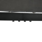 Table de jardin rectangulaire pour 8 personnes avec plateau en verre trempé et cadre en aluminium noir