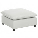 Repose pied salon carré, ottoman avec pieds en plastique, pouf salon pour chambre à coucher, entrée, 75x75x40 cm, gris