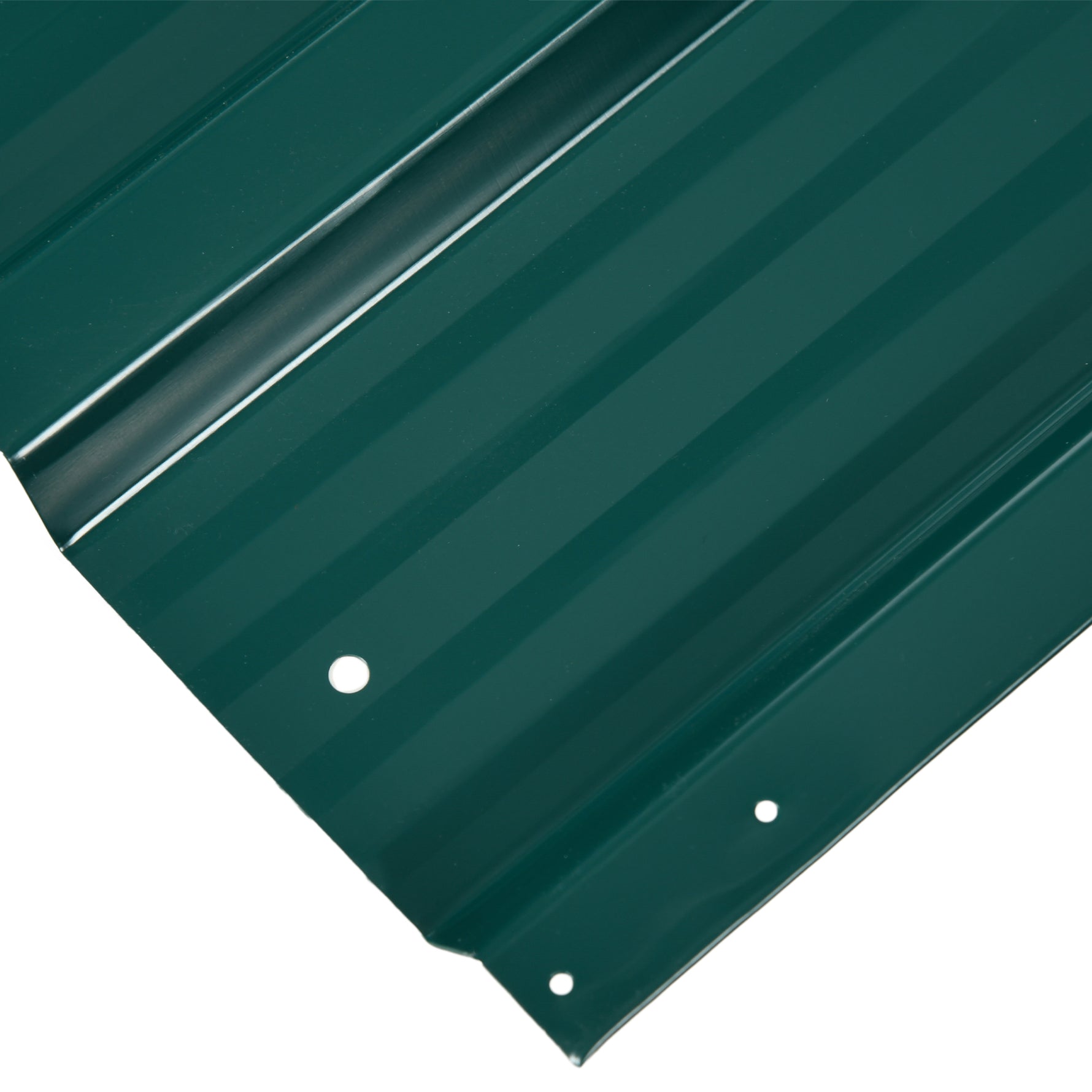Lot de 12 panneaux en acier galvanisé Résistant aux Intempéries, vert, dim. d'un panneau 129L x 45l cm