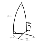 Support pour Fauteuil Suspendu - Pied Fauteuil Suspendu - Tablette réglable Incluse - max 120 Kg