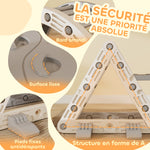Triangolo da arrampicata 8 in 1 per bambini, arco da arrampicata, rampa bifacciale per arrampicarsi e scivolare, 279 x 80 x 69 cm, grigio