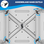 Tabouret de douche pour personnes âgées et handicapées hauteur réglable patins antidérapants support de pomme de douche